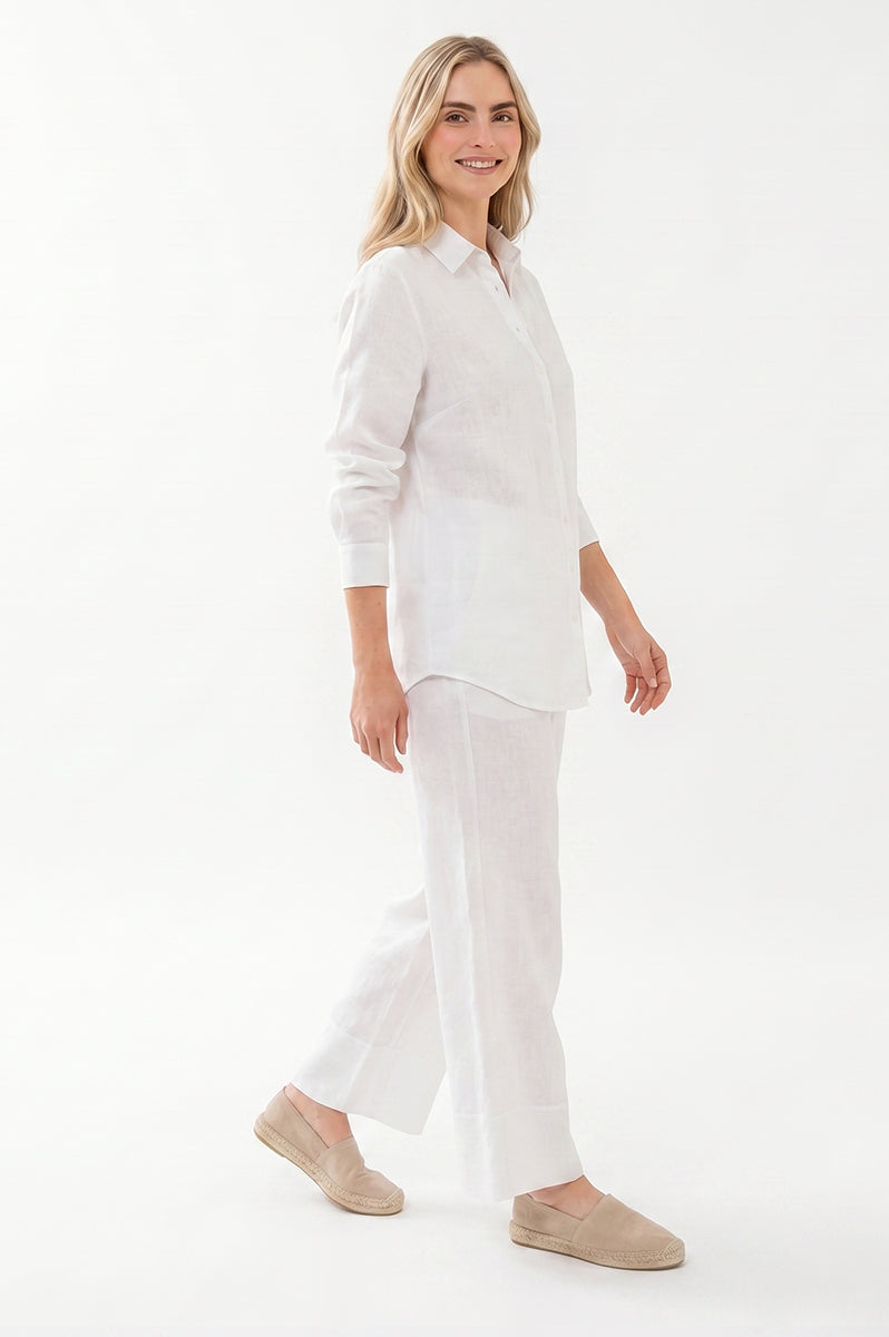 Camicia di Lino Bianca Portofino