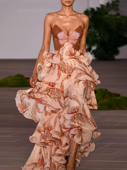 La Scintilla | Abito Maxi Papillon Signature