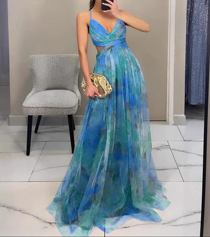 La Scintilla| Abito Maxi Eleganza Floreale
