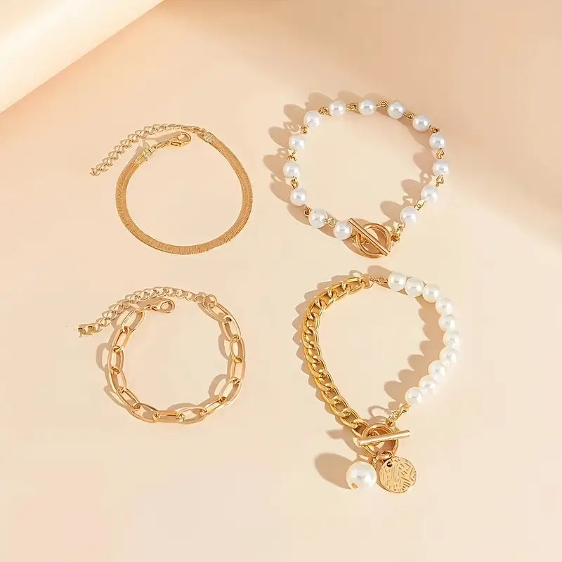 Set di 4 braccialetti
