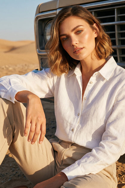 Camicia di Lino Bianca Portofino