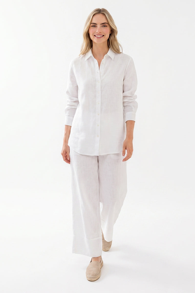 Camicia di Lino Bianca Portofino